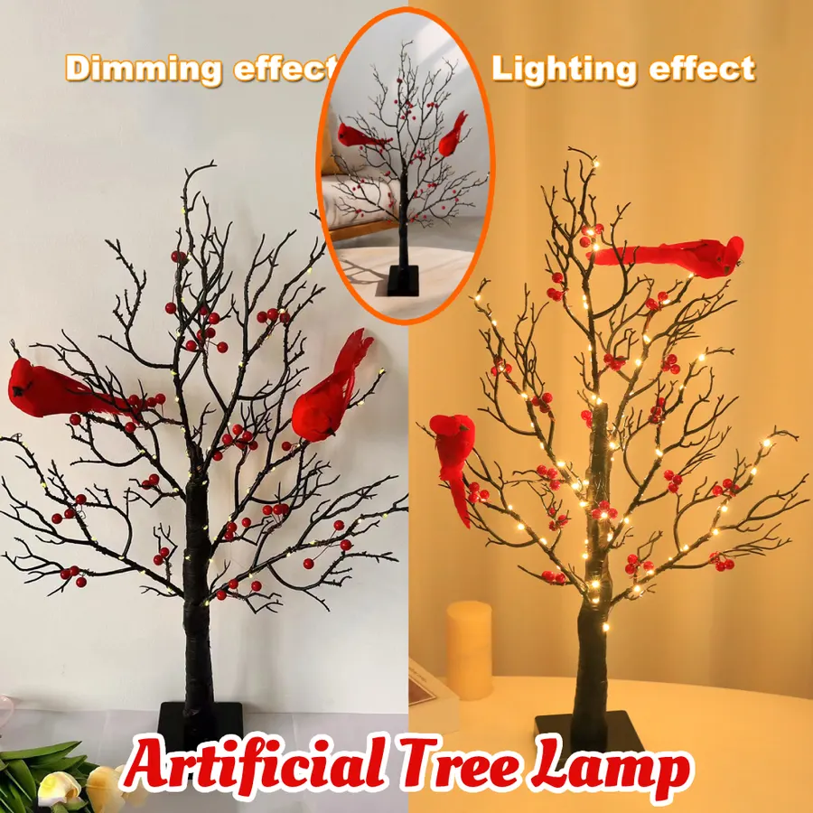 Lighted miniature holiday tree